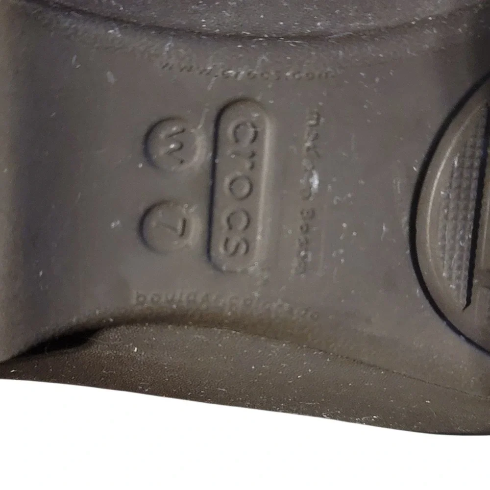 CROCS Gianna Copper Brown and Gold Ballet Flats Womens Size 7 Slip On Waterproof